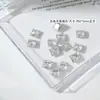 Diamante de Circonia Rosa con Base Plana para Arte de Uñas Modelo Transfronterizo de Cruz Caja de 12 Compartimentos Joyería Brillante de Circonia Rosa Claro de Tamaño Mediano para Uñas