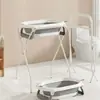 Banheira de Bebê com Suporte e Conjunto Sensível à Temperatura Banheira Dobrável com Suporte e Capacidade de Peso de 50kg Para o Banho do Bebê
