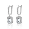 Aretes de Diamantes Moussaint Moda Elegante Plata Esterlina 925 Corte Redian Joyería para la Oreja para Mujer Aretes de Joyería con Sentido de Alta Gama