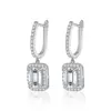 Aretes de Diamantes Moussaint Moda Elegante Plata Esterlina 925 Corte Redian Joyería para la Oreja para Mujer Aretes de Joyería con Sentido de Alta Gama