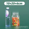 Bolsa Transparente de Ocho Lados Sellable y de Pie, Bolsa de Empaque con Cierre Esmerilado, Bolsa de Empaque Sellado para Snacks Hechos a Mano, En Stock