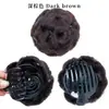 Peluca para Mujer con Piezas de Cabello de Moño de Nueve Flores, Pinza para Cabello de Moño de Flor con Pedrería, Herramienta de Peinado, Accesorio para el Cabello, Cabello Falso