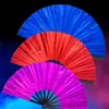 Abanico Láser Transfronterizo de 8 pulgadas, Abanico Plegable Láser Colorido, Abanico de Sonido para Actuación Estudiantil, Abanico de Kung Fu, Abanico Plegable Fácil de Abrir y Cerrar, Venta al por Mayor