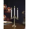 Adorno de Candelabro Retro de Hierro Forjado Europeo Sala de Estar Comedor Decoración de Atmósfera para Cena a la Luz de Velas Decoraciones Creativas para el Hogar