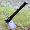 Pala Plegable Multifunción para Camping, Herramienta de Supervivencia Resistente de Acero al Manganeso Estilo Militar con Azada para Exteriores