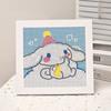 Animación de Dibujos Animados Nueva Pintura de Diamantes Kuromi DIY Juguetes de Pintura de Diamantes Hechos a Mano para Niños con Marco de Fotos Mesa Regalo