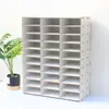 Estantería de escritorio de varios niveles con 30 compartimentos para papel A5, estantería para oficina y estudiantes, marco de madera, estante de almacenamiento de madera, caja de almacenamiento