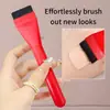 Brocha para Base, Brocha de Maquillaje Plana en Forma de Media Luna, Brocha Plana para Base Líquida sin Marcas, Brocha Ultra Fina para Corrector, Brocha para Mascarilla