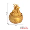 [Fábrica de Origem] Ornamento de Tigela da Fortuna Giratória em Liga de Wu Cai Shen Zhao Gongming - Presente Auspicioso para Inauguração de Negócios ou Inauguração de Casa