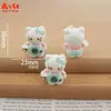 Novo Desenho Animado 3D Hello Kitty Feito à Mão DIY Cola de Creme Resina Acessórios Pingente Chaveiro Decoração Ornamento para Carro