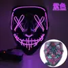 Máscara Brillante de Rostro de Fantasma en Forma de V de Luz Fría para Halloween, Cabezal de Disfraz para Fiesta Festiva de Role-Playing para Adultos