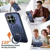 Funda para teléfono con sensación de piel para Xiaomi 17t Pro con cobertura total y soporte de anillo giratorio, Funda magnética para Redmi Note 17