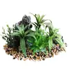 Planta verde artificial nido de pájaro hoja de helecho tacto de pegamento planta verde decoración suave exhibición restaurante accesorios de decoración de paisaje hojas de helecho