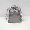 Bolsas de Satín Imitación con Cordón en Stock, Bolsas Planas de Satín con Cordón, Bolsas para Guardar Joyería, Bolsas Pequeñas para Regalo