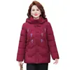 Ropa de abrigo de otoño e invierno para mujeres de mediana edad y mayores, ropa de mujer de talla grande, chaquetas acolchadas de algodón, ropa de invierno para abuelas, elegante y cálida, chaquetas acolchadas de algodón de corte holgado