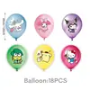 Decorações de festa de aniversário Amazon tk, louça descartável, gato kt, Kuromi, Sanrio, faixa de bandeirinhas, topo de bolo