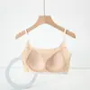 Camisola corta de cuello en U de Lyocell con copas incorporadas para mujer, adecuada para el verano, Top de tubo blanco