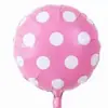 Novo Balão Redondo de Pontos Ondulados e Listras de 18 polegadas Balão Redondo de Pontos Ondulados e Doce de Filme de Alumínio Layout de Festa de Aniversário de Bebê