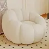 Sofá Preguiçoso Cor Creme, Conversível em Cadeira de Dormir, Cadeira Abóbora para Sala de Estar e Quarto, Cadeira Única de Tatami para Apartamento Pequeno