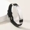 Pulsera de acero de titanio con inscripción moda Joker regalo de cumpleaños para pareja pulsera de acero inoxidable de silicona marcado láser