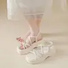 Sandalias Exquisitas de Pedrería de Gama Alta con Suela Gruesa para Mujer, Nuevos Zapatos de Playa Romanos Versátiles con Banda Elástica Verano 2026