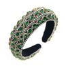 Homing Hair Hoop Europeu e Americano Novo Barroco Luxo Full Diamond Head Hoop Feminino Aba Larga Pesada Artesanal Esponja Alta Cranial Top Acessórios para Cabelo