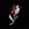 Broche de tulipa de cristal da Coreia do Sul, corpete feminino personalizado de alta qualidade, acessórios de alfinete de luz anti-corrida, moda atmosférica