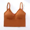 Celebridade Cibernética Kaka Mesmo Tipo Grande Costas em U Top Cropped Esportivo em U Feminino Sexy Wrap no Peito Tubinho Roupa Íntima sem Aro