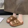 Sandalias Birkenstock de Plataforma con Suela Gruesa para Mujer 2026 Nuevo Verano Exterior Dulces Versátiles Hebilla Antideslizantes Zapatos de Playa