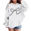 Moletom com Capuz de Manga Longa Outono e Inverno Transfronteiriço Europeu e Americano 2025 para Homens e Mulheres, Blusa com Estampa de Desenho Animado da Moda com Laço