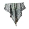 Lenço Quadrado Elegante Floral 70cm para Mulheres, Lenço de Seda Suave e Gracioso, Novo Lenço Decorativo Versátil de Primavera e Verão, Lenço de Pescoço para Mulheres