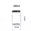 Botella Transparente Redonda Sellada para Miel Frasco de Vidrio Espeso Frasco para Almacenar Salsa Picante Botella Casera para Pepinillos Botella Vacía