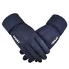 Luvas de inverno para homens, forradas com fleece, antiderrapantes, à prova de vento, adequadas para esportes ao ar livre e ciclismo, compatíveis com touchscreen, camurça, quentes, para mulheres, atacado, adulto