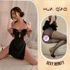 Lingerie Sexy para Mulheres com Bordado de Flor de Ameixa, Cheongsam com Fenda Alta, Uniforme Clássico de Veludo, Lingerie Sexy, Uniforme Feminino Divertido