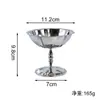 Copo de Sorvete de Aço Inoxidável 304, Copo Ocidental para Milkshake, Lanche, Frutas, Copo de Pudim para Sobremesa, Tigela Alta de Sorvete Retrô