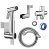 Pistola de Pulverização Pressurizada Manual para Vaso Sanitário Bidet de Aço Inoxidável 304 Transfronteiriça Padrão Americano 7/8 Pulverizador de Vaso Sanitário Limpeza de Alta Pressão