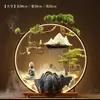 Gran Adorno de Árbol de la Fortuna de Arena Movediza Líquida con Fuente de Agua Corriente para Decoración de Oficina para Atraer Riqueza y Prosperidad