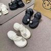 Conjunto de Sandalias y Chanclas de Moda con Pedrería Elegantes, Plataforma Gruesa, Combinan con Todo, Chanclas de Punta para Mujer, Novedad Verano 2024