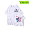 Camiseta Dizai de manga corta con cuello redondo y puntada periférica de animación, de algodón puro, para parejas, para bebé estrella, ropa de verano a juego.