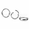 Pendientes de Aro Ancho Lisos de Aleación de Titanio F136 Joyería para Piercings Corporales Pendientes de Estilo Europeo y Americano Transfronterizos Anillos Nasales