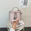 Bolso de Mano con Cadena Incrustada de Diamantes Transfronterizo, Bolso de Hombro Diario de Lujo Ligero a la Moda Estilo Chanel, Bolso Cuadrado Pequeño Moderno y Elegante
