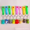 Llavero Monstruo de Sagú Muñeco de Plástico Blando Colgante Llavero Monstruo de los Dientes Colgante Pequeño Accesorios Hechos a Mano para Manualidades