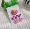 Paquete de 3 Pinzas para el Cabello de Dibujos Animados Q Pan Tostado Combinación Pinza Corazón de Niña Pinza Lateral Pinza para Flequillo Accesorios de Pinzas Japoneses y Coreanos