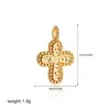 Colar Pingente DIY de Ouro 18K Pedra de Nascimento Zircônia Olho de Hórus Cruz Círculo Aberto Fecho Joias Transfronteiriças Europeias e Americanas