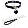 Collar con Campana para Perro de Cuero Negro Ask, Cadena de Cuero para Perro Love, Juguete Divertido para Pareja, Dropshipping