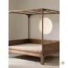 Nueva Cama con Marco Estilo Chino Madera Maciza Cama con Dosel Cama Doble Cama Escalón Puerta de Luna Dormitorio Principal Cama de Boda Marco de Cama Tradicional Estilo Ming