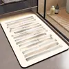 Tapete de chão absorvente moderno e simples para banheiro, tapete de entrada, tapete antiderrapante de secagem rápida para banheiro, tapete de porta de quarto