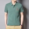(Apoya una generación de cabello) camiseta de verano de manga corta para hombre bordado talla grande camisa POLO tendencia negocios comercio exterior mayoreo