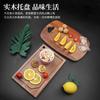 Bandeja para Pasteles de Madera de Acacia, Plato Rectangular para Frutas, Plato Redondo, Bandeja de Té de Madera, Tabla de Cortar para Restaurante, Postre Estilo Chino Nuevo