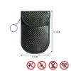 Nova Bolsa de Chaveiro Pequena de Fibra de Carbono Colorida com Blindagem RFID para Controle Remoto de Carro, Camada Dupla de Blindagem de Sinal, Antifurto e Antiperda